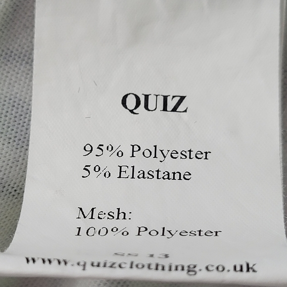 BLACK and White Evening Dress Raised Pattern Peplum Mini Dress Size 10 - Picture 7 of 8